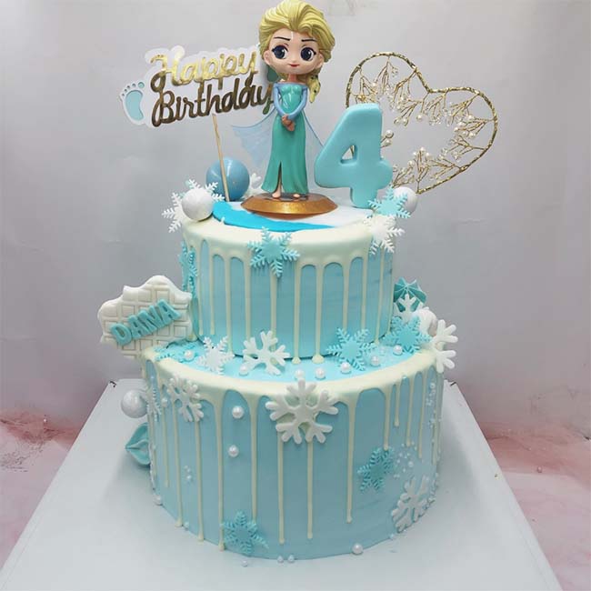 Bánh sinh nhật Elsa 2 tầng 2