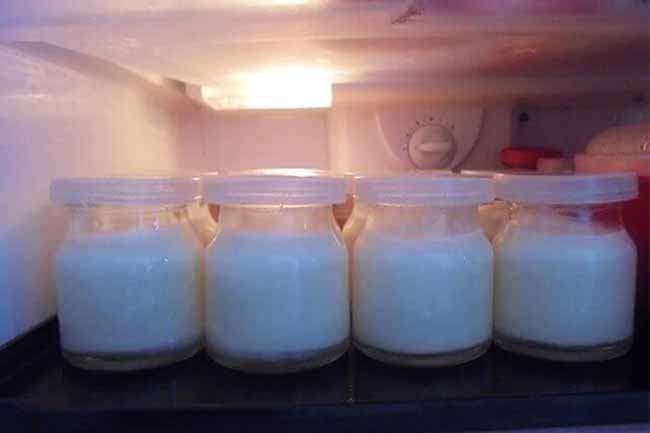 Bảo quản sữa chua với tủ lạnh 