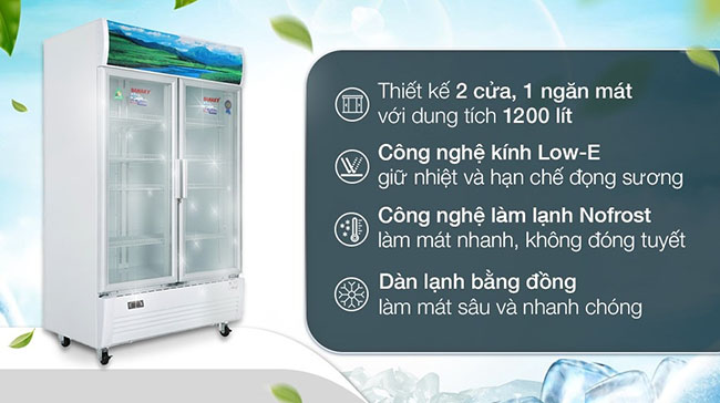 Tủ lạnh trưng bày Sanaky DAVH-1209HP