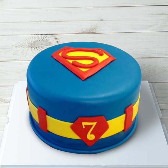Bánh sinh nhật siêu nhân 1 tầng Superman 