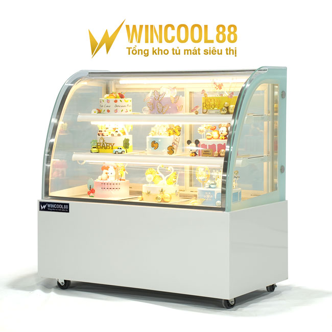 Tủ bánh kem kính cong W88-1203C 