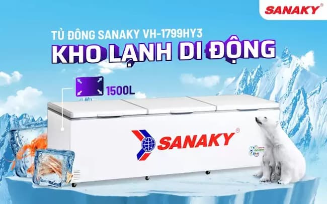 Tủ đông Sanaky VH-1799HY 1500 lít