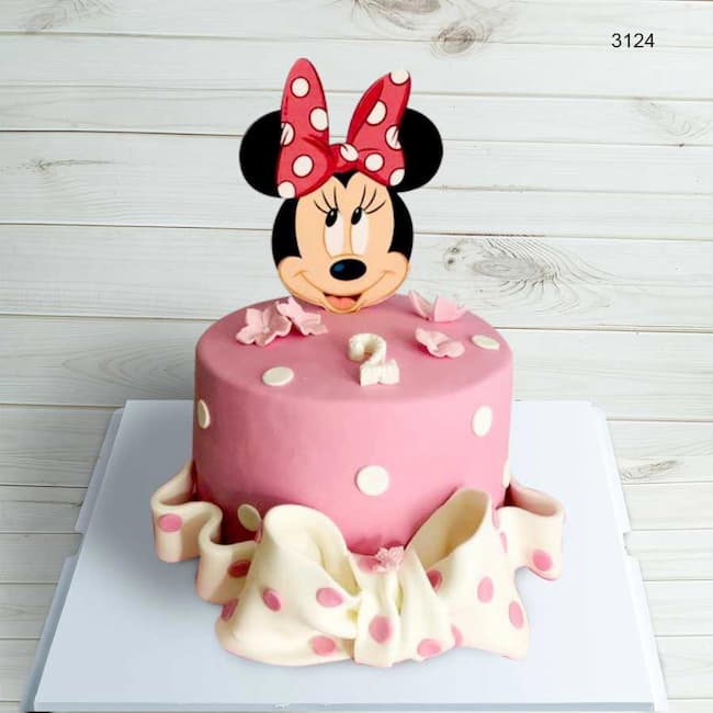 Mẫu bánh kem sinh nhật hình chuột Minnie