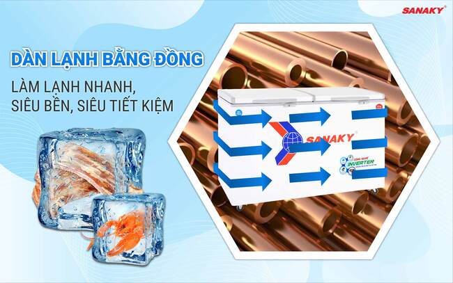 Dàn lạnh ống đồng nguyên chất tiết kiệm điện