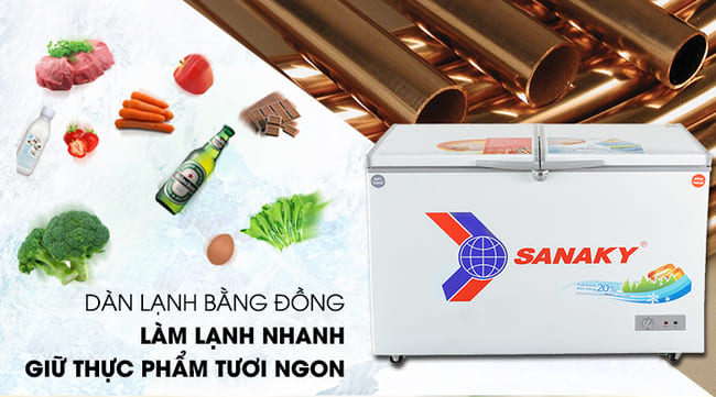 Dàn lạnh bằng đồng bền bỉ, cho hiệu suất làm lạnh cao