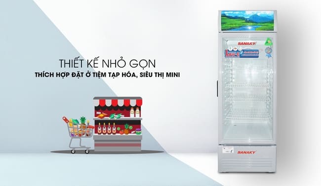 Tủ mát Sanaky 290L phù hợp cho các mô hình kinh doanh nhỏ lẻ