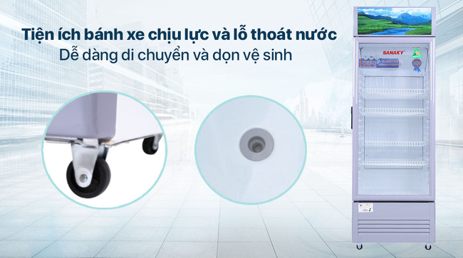 Dễ dàng di chuyển nhờ bánh xe chịu lực