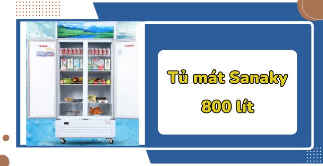 Tủ mát Sanaky 800l lạnh nhanh, tiết kiệm điện, giá cao