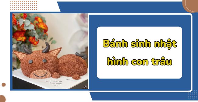 Bánh sinh nhật hình con trâu