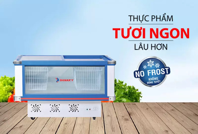 Thiết kế 1 ngăn mát, 2 cửa kính lùa tiện lợi