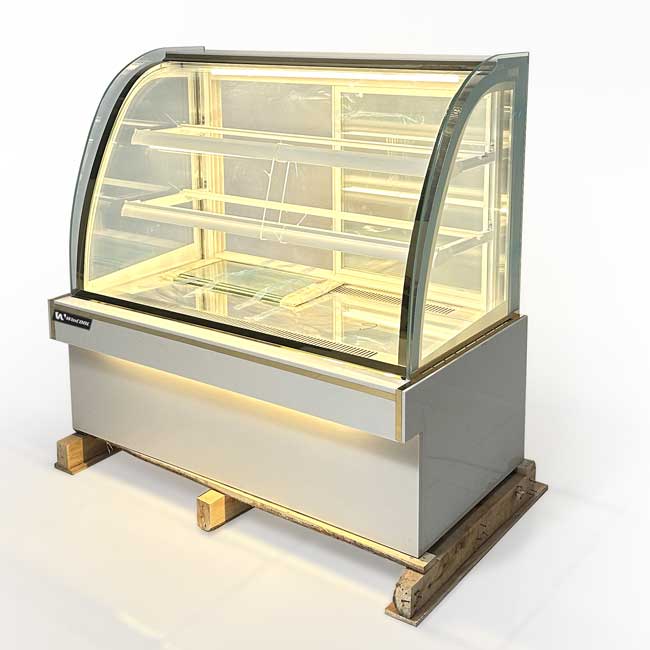 Tủ bánh kem 1m2 kính cong 3 tầng Mới