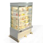 Tủ bánh kem 1m2 kính vuông 5 tầng mới