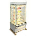 Tủ bánh kem 0.9m kính vuông 5 tầng mới
