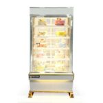 Tủ bánh kem 0.9m kính vuông 5 tầng mới