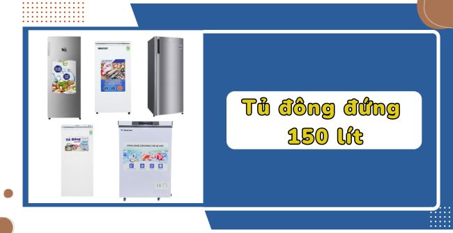 5 Mẫu tủ đông đứng 150 lít chất lượng, tiết kiệm điện nhất