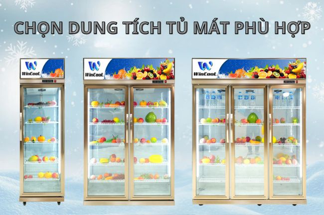 Chọn dung tích tủ mát theo nhu cầu bảo quản