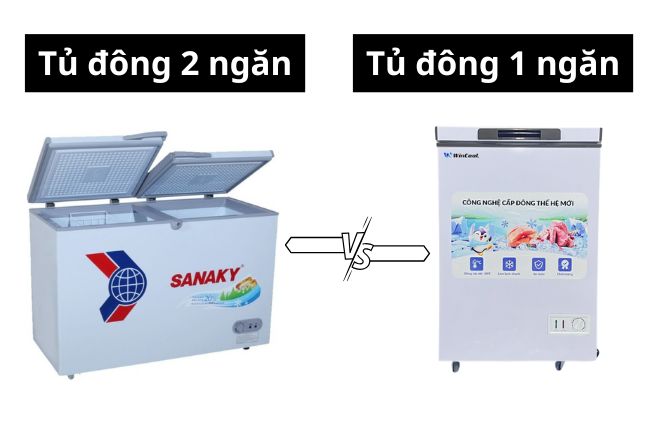 Ưu - nhược điểm của tủ đông 1 ngăn và 2 ngăn