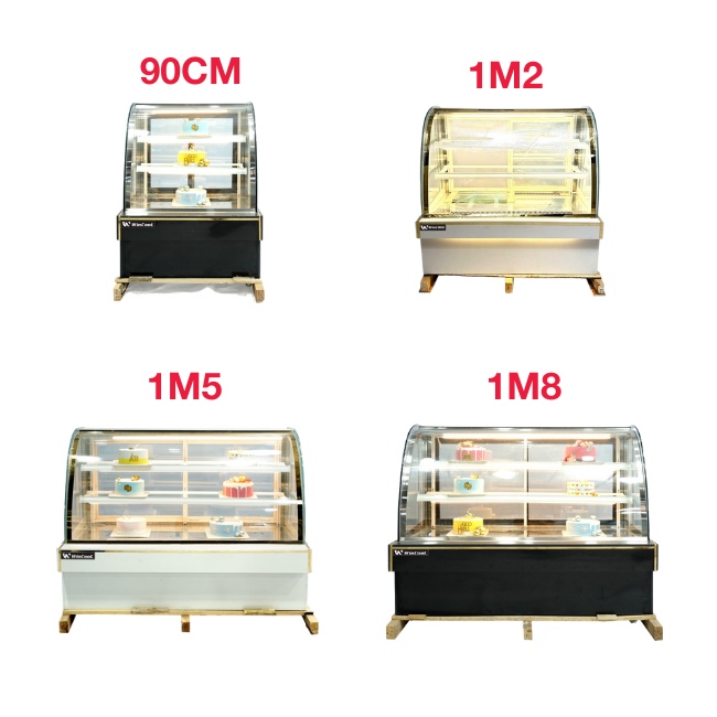 Mẫu tủ kính cong bắt mắt