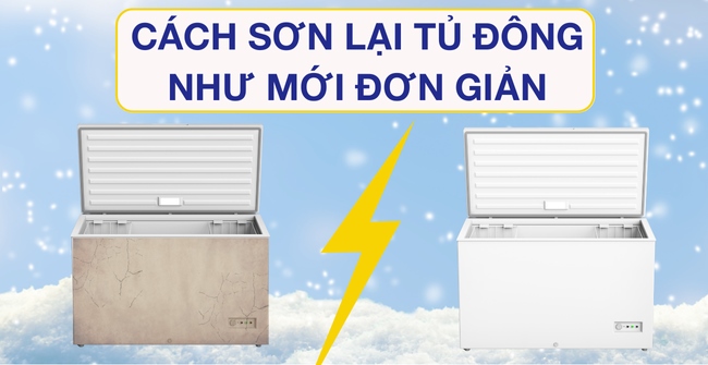 Sơn lại tủ đông như mới tại nhà