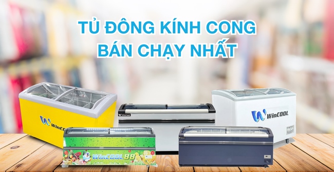 Tủ đông kính cong