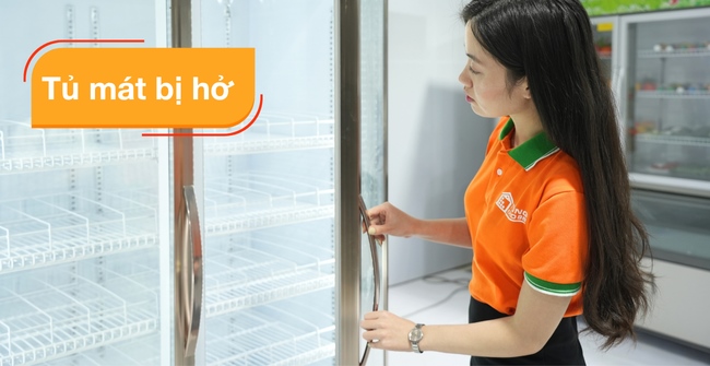 Tủ mát bị hở