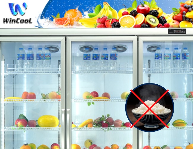 Để đồ nóng trong tủ mát