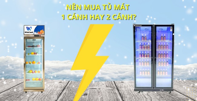 Nên mua tủ mát 1 cánh hay 2 cánh hơn? So sánh ưu nhược điểm chi tiết