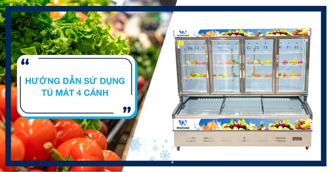 Hướng dẫn sử dụng tủ mát 4 cánh chi tiết A–Z cho người mới bắt đầu