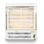 Tủ bánh kem 1m5 kính vuông 5 tầng mới