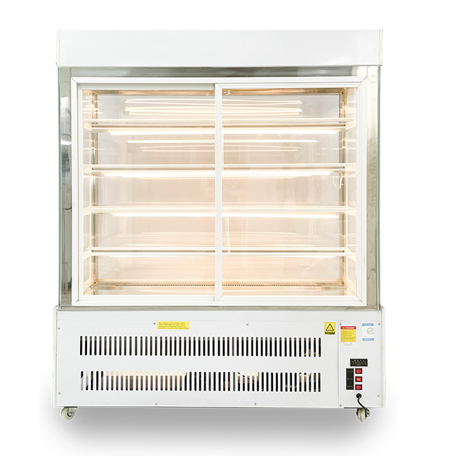 Tủ bánh kem 1m5 kính vuông 5 tầng mới