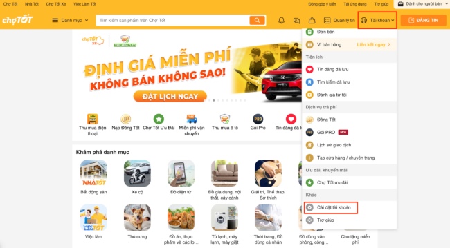 Nền tảng Chợ Tốt