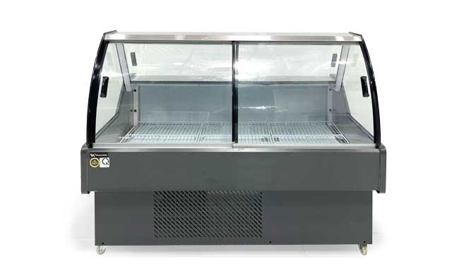 Tủ mát nằm 2 cánh kính cong