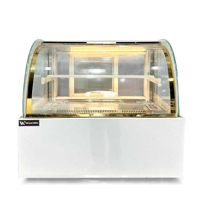Tủ bánh kem 0.9m kính cong 2 tầng