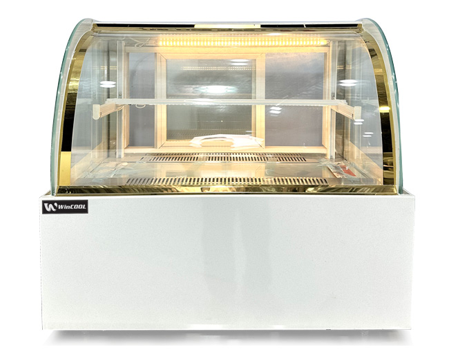 Tủ b&aacute;nh kem k&iacute;nh cong 2 tầng