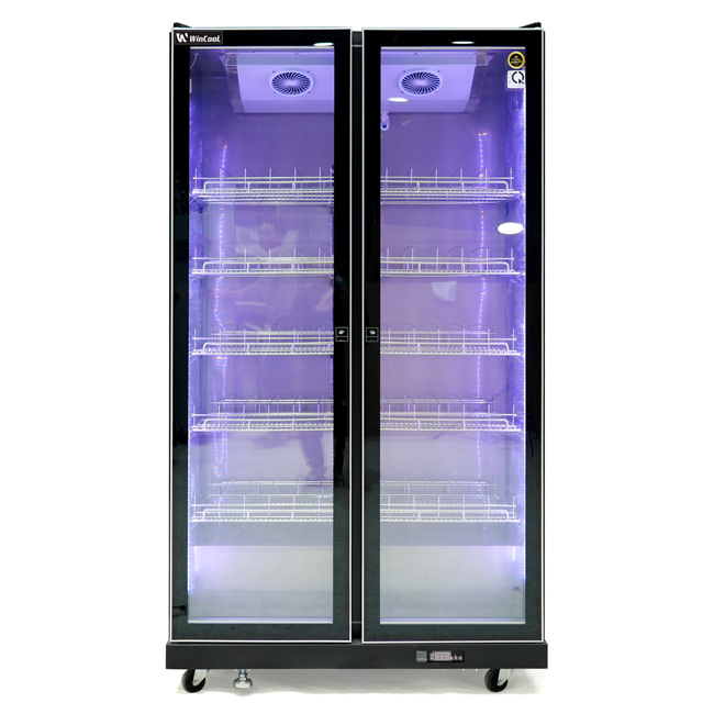 Tủ bảo quản hoa 2 cánh đen HR1180PJ 1000L