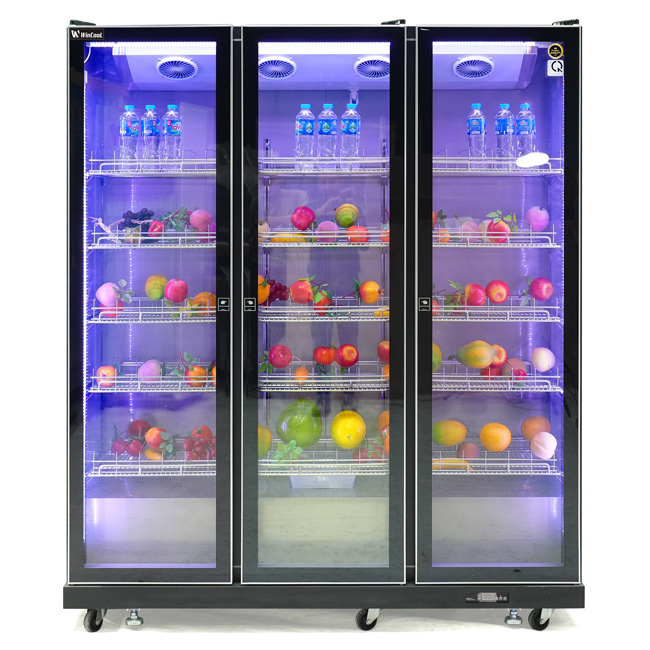 Tủ m&aacute;t 3 c&aacute;nh đen HR1860PJ